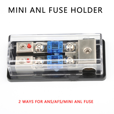 2 Way Car Fuses Box Holder 8GA AFS Mini ANL Fuse Block Untuk 60A Dengan Indikator LED