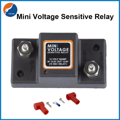 Pemantauan Mini Tegangan Sensitif VSR Relay Dual Battery Controller Isolator 12V 50AMP untuk Mobil Sepeda Motor RV Perahu